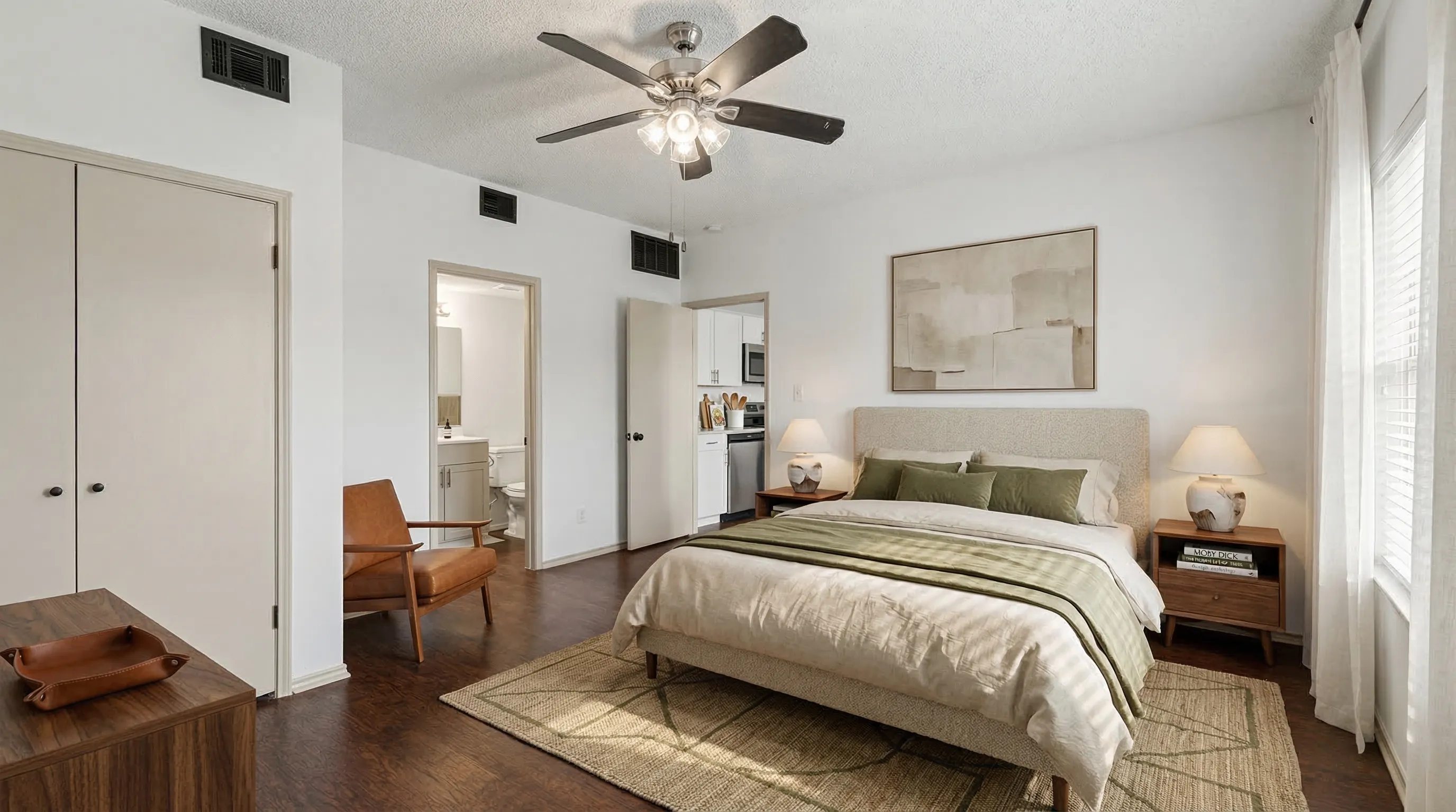 Centre Apartments furnished bedroom